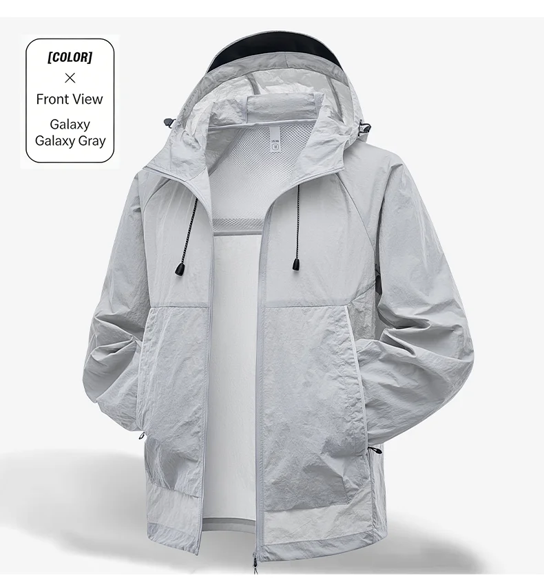 LNGXO Unisex Sun Protection Jackets Summer Waterproof Quick Dry Reflective Coat Camping Hiking Climbing Lightweight Windbreaker
