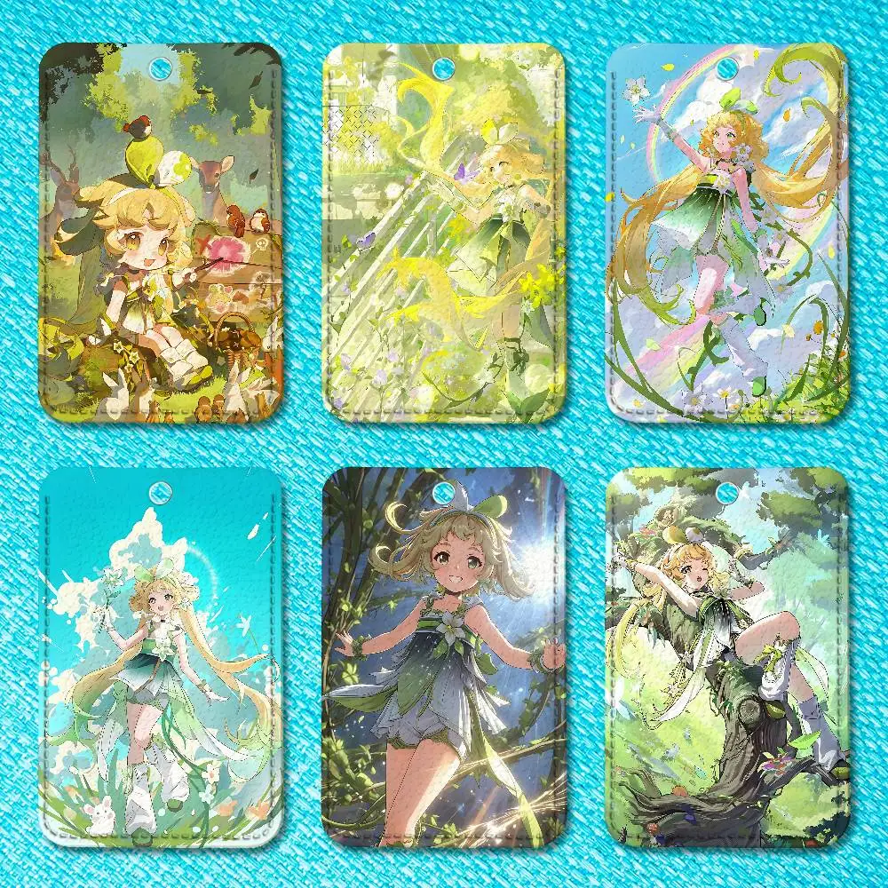 

W-Wuthering Waves Verina Holder Keychain For Work Card Bank Business Holder Student Card Protective Case Bus Card