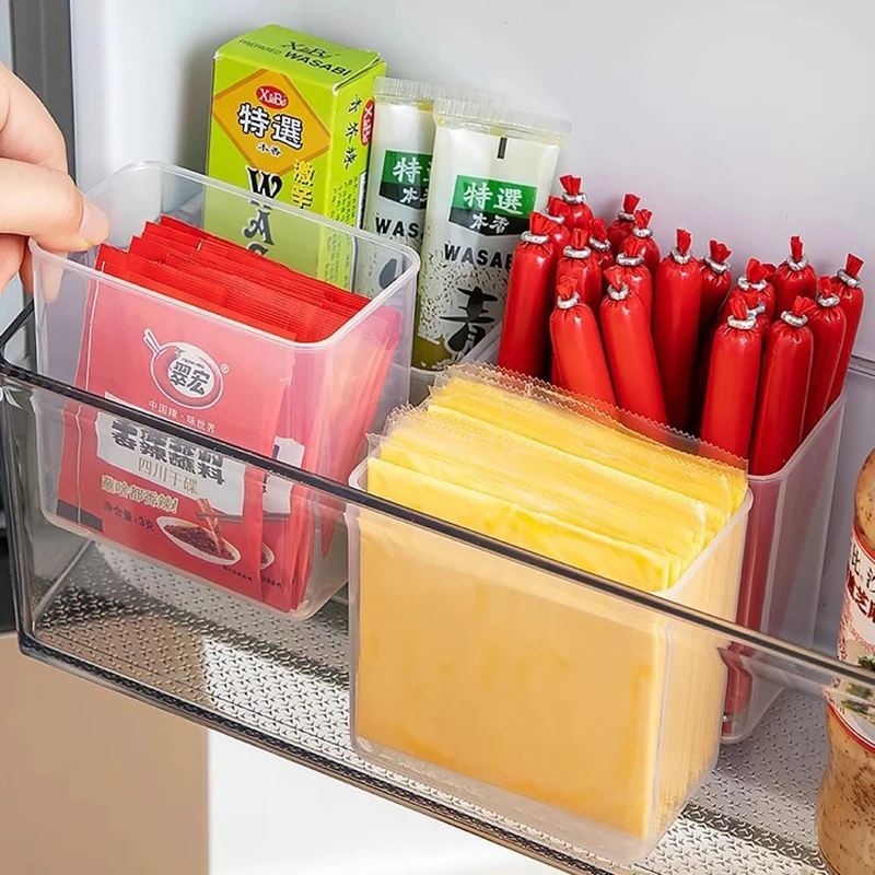 Frigorifero cibo scatola di immagazzinaggio fresca frigorifero porta laterale frutta verdura spezie contenitore per alimenti contenitore per Organizer da cucina scatole di immagazzinaggio
