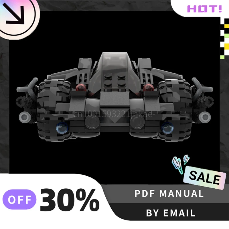 [273PCS] Customized MOC Batmobile Creative Building Blocks Set STEM Educational Toys DIY Construction Model Kit Birthday Gifts