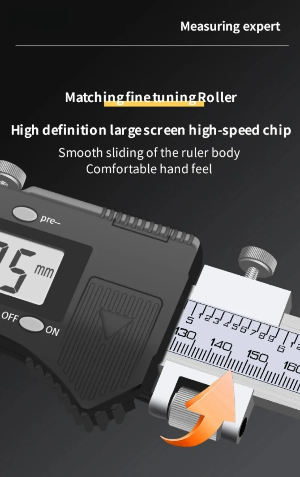 V-groove flange sealing groove oil seal groove caliper stainless steel vernier caliper electronic digital caliper