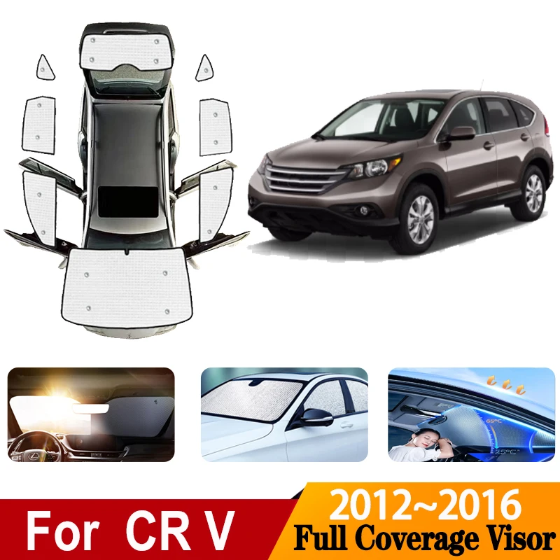 

Car Sun Visors Covers For Honda CR V Accessories CRV 2012~2016 MK4 Anti-UV Auto Sunscreen Window Sunshade Covers Car Accessories