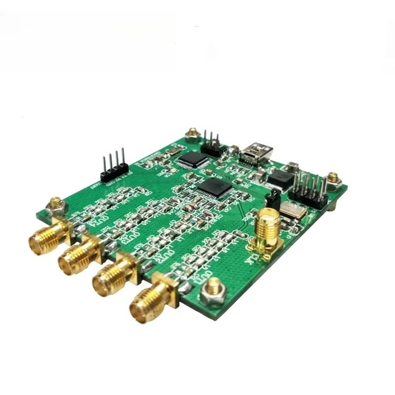 AD9959 500MSPS 14Bit 4CH DDS  Signal Generator Module, High Speed, AT Cmd UART, Sweep AM Mod, Low Phase Noise, DIY Dev Board