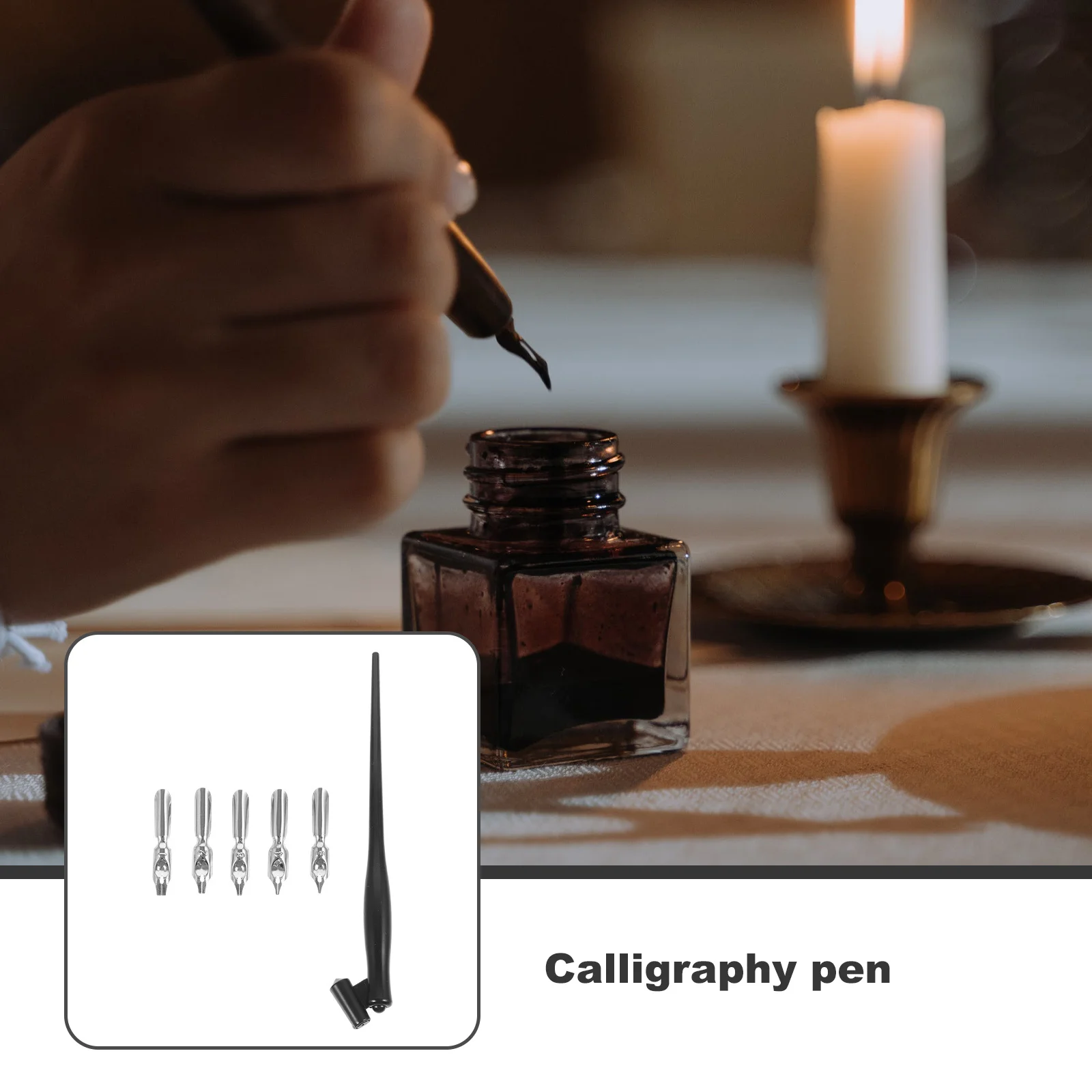 

1Set Metal Dip Pen Nibs Set Vintage Calligraphy Pen Bent Tip Signature Drawing Painting Writing Tool Dip Pens Calligraphy Pens