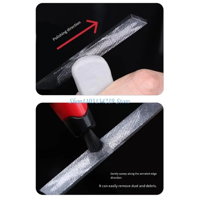 N5KC Durability Hand File With Mirror Finish And Ergonomic Grip Perfect For Detailed Model Trimming Sanding Professional Use