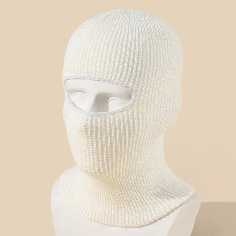 15 Colors Single Hole Keep Warm Halloween Knitting Balaclava Autumn Winter Solid Color Unisex Hip Hop Party Ski Cap Face Mask