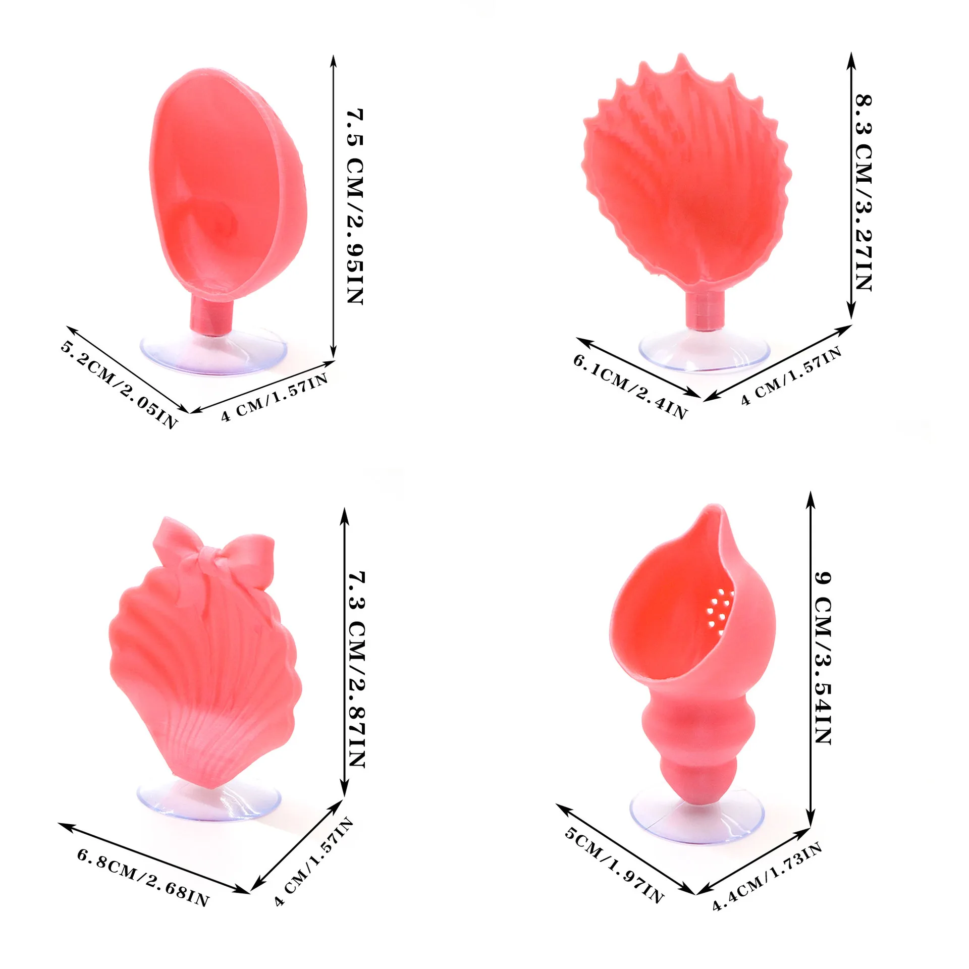 6-8pcs Creative Plastic Conch Shells Set For Aquarium Fish Tank Decoration Shrimp Breeding Hideaway Home Ornament Accessories