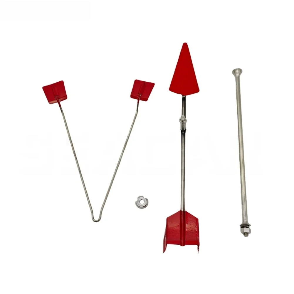 304 Stainless Steel Marine Wind Vane for Yacht Boat Outdoor Use Wind Direction Indicator Red 39.83x20.1x35.24cm