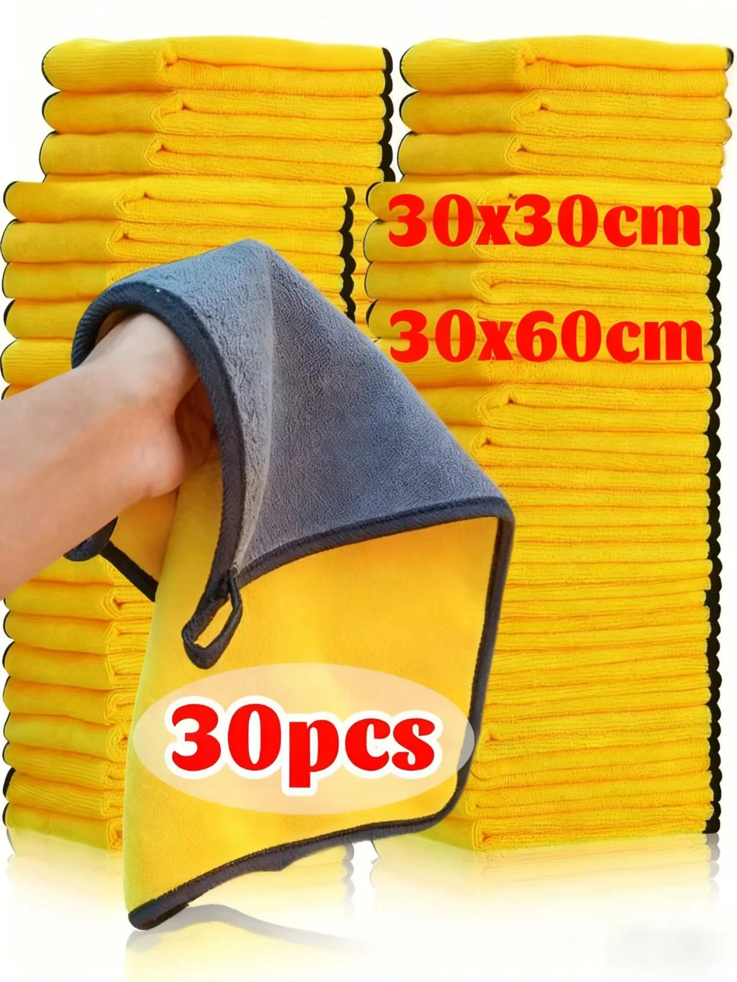 3-30PCS Auto Nano Ultra Fiber Doek Handdoek Microfiber Autowashanddoek Coral Fleece Handdoek Car Care Schone Doek voor Car Home Living - afbeelding 2