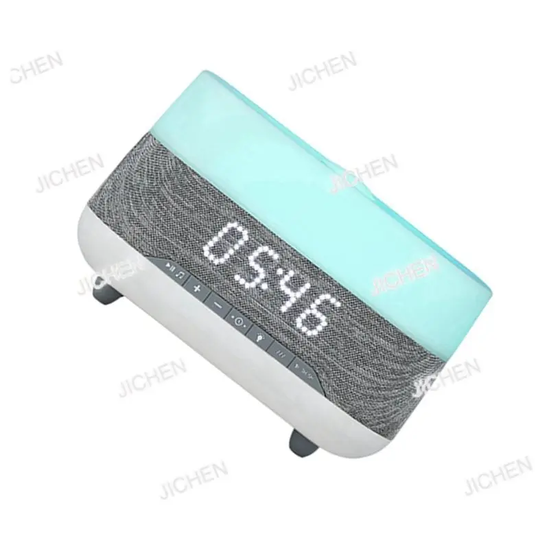 

NeuBluetooth-Compatible Audio Clock Ultrasonic Air Humidifier Essential Oil Aroma Diffuser Mist Maker With Night Light EU