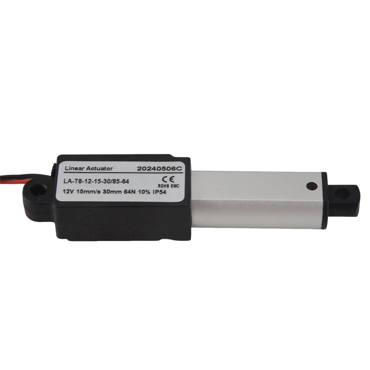 Mini atuador linear elétrico SEMOIC - curso de 1,2 polegadas, 64N/14,4Lb, velocidade 0,6 polegadas/S Mini atuador de movimento à prova d'água pequeno 12V DC