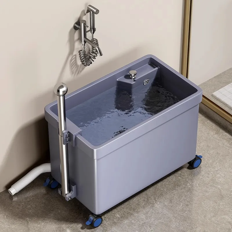 Mop with armrest Household Balcony Wash Mop Mop Pool Toilet Floor to ceiling sink