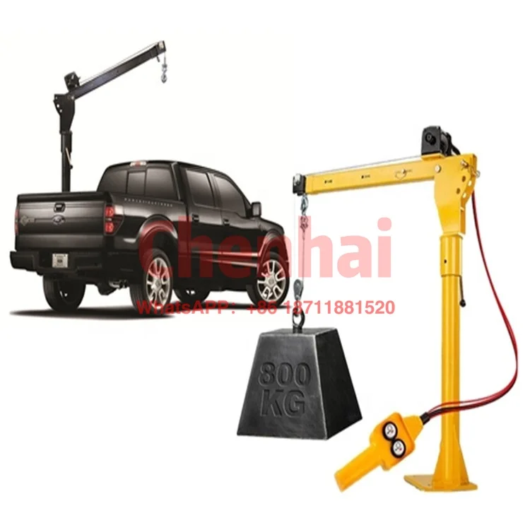 Telescopic Lifting Crane Electric Mini Crane 1000kg 1 ton Truck Crane Factory