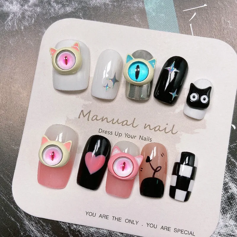 10pcs New Arrival Dopamine Nail Art AccessoriesFor Halloween Party Trendy Y2K Style Nail Decorations For DIY Manicure