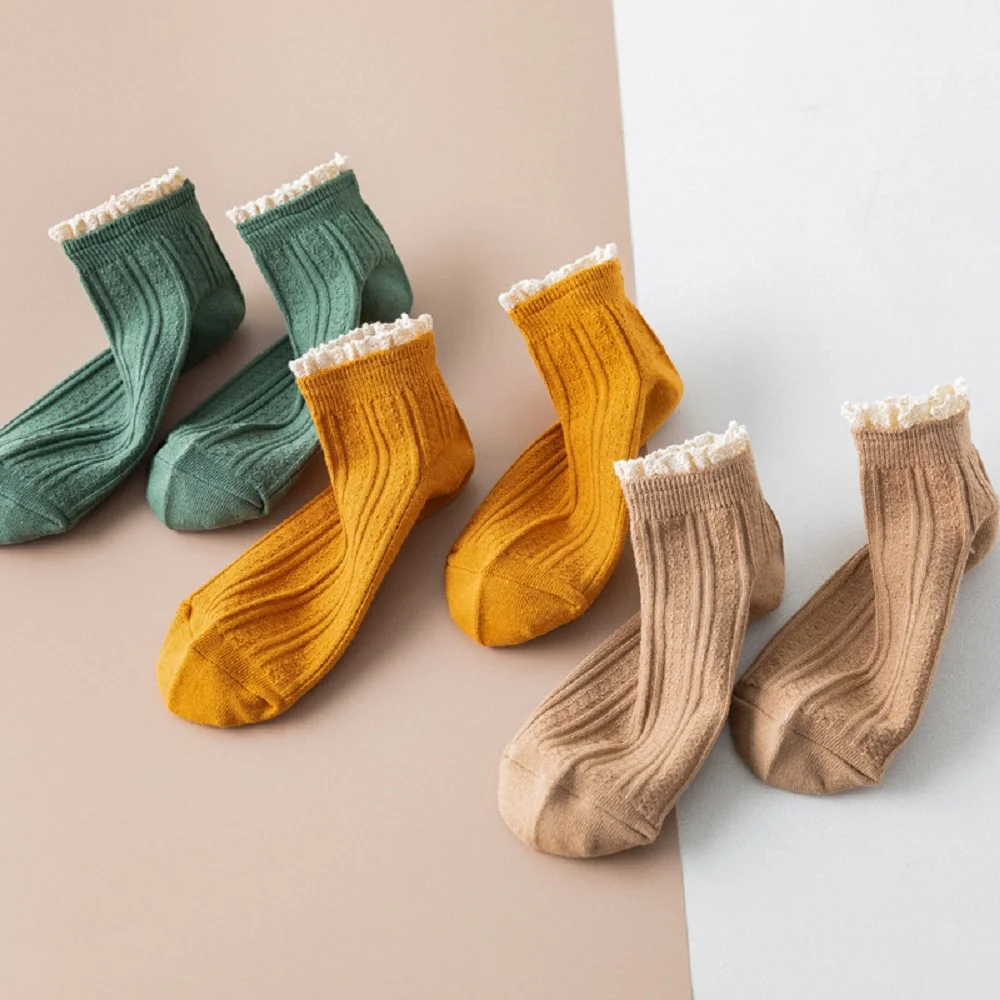 Lolita Princess Funny Sweet Short Girls Streetwaer Lace Socks Hosiery Cotton Socks Ruffles Women Socks