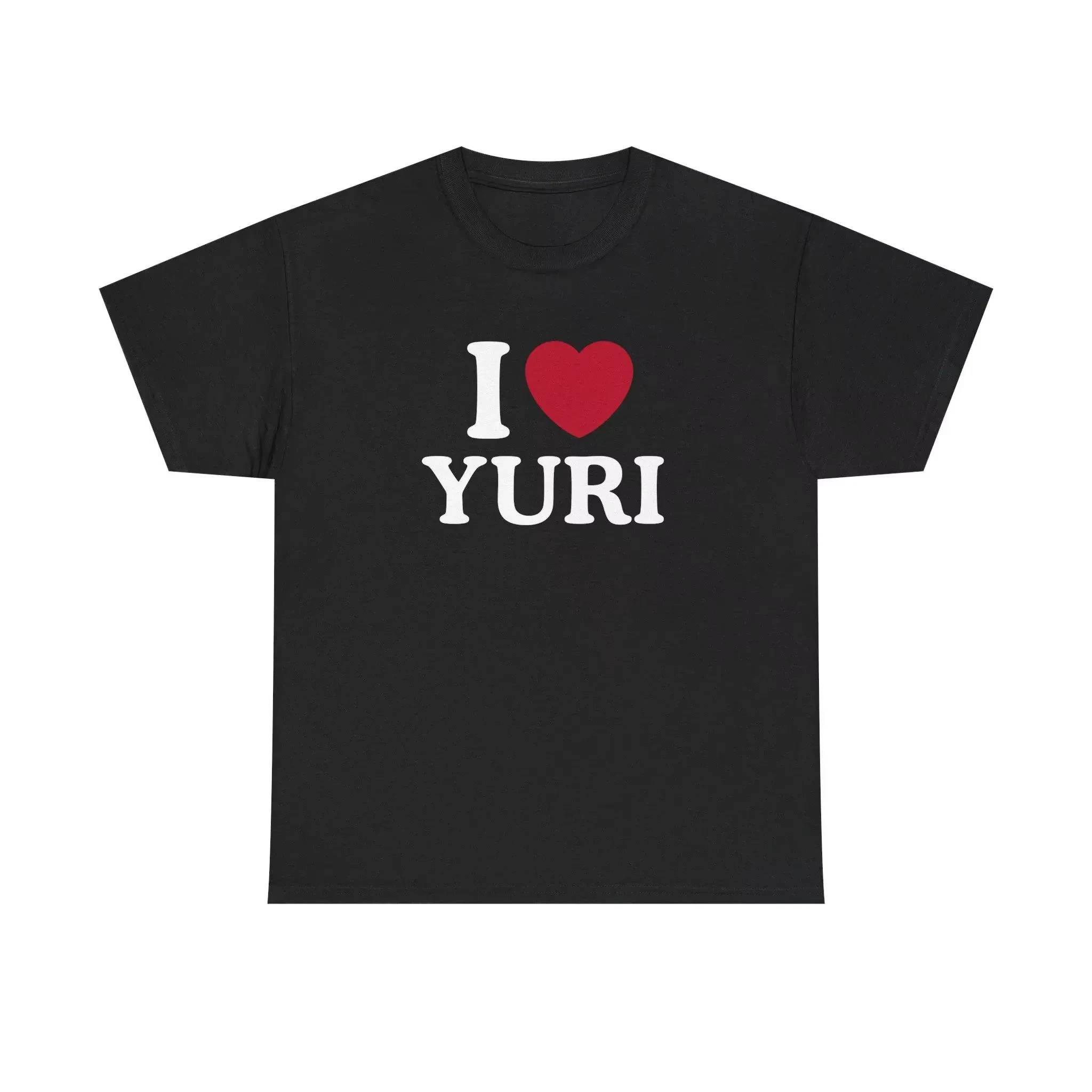 Retro I Love Yuri Shirt GL Graphic Neck Short Sleeve Oversized Unisex Print T-shirts for Men Women Fashion high quality Couples