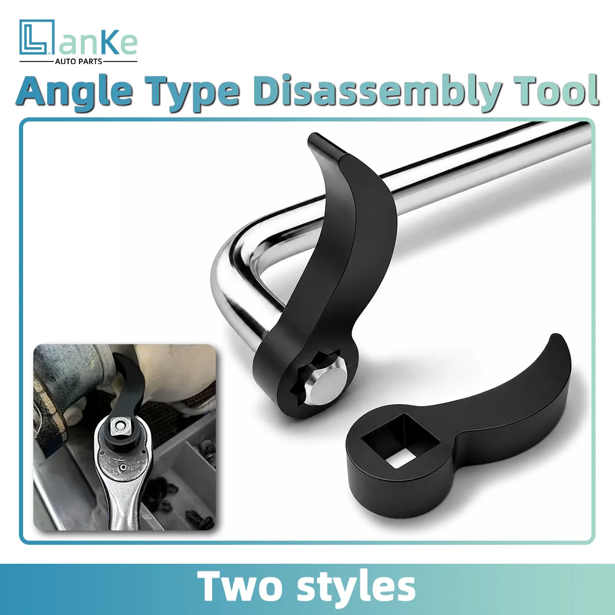  Lanke Car Angled Half Shaft Removal Tool Crowbar Adapter Head Plum Blossom/Square Shape Wrench Adaptor Shaft Car Repair Tools