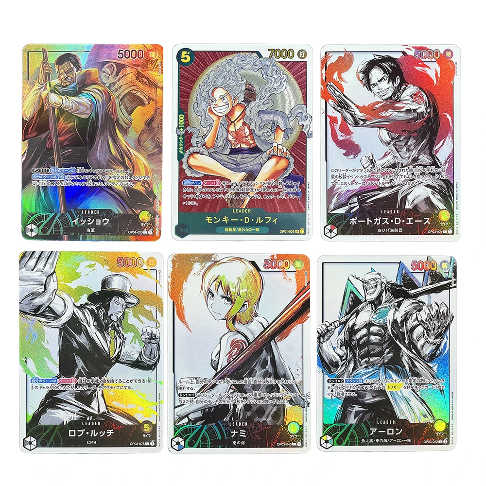 

ONE PIECE Leader Card Proxy Japanese Charlotte Arlong Portgas D.Ace Issho Sanji Game Cards Foil Cards Game Collection OPCG PROXY