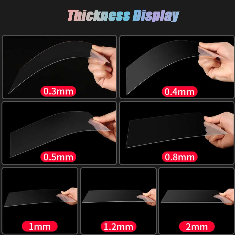 1Pcs High Transparent PVC Plate Thickness 0.2-2mm Clear Plastic Sheet DIY Model Material Processing Accessories 100x200mm