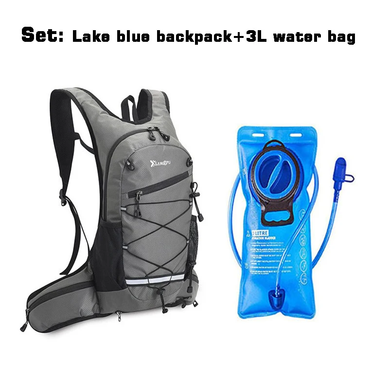 3L Cycling Water Bag Backpack Set Outdoor Hydration Rucksack Hiking Climbing Running Sports Drinking Water Bladder Knapsack