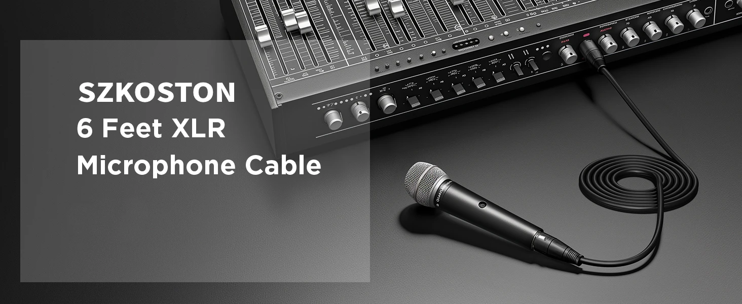 1–10 m XLR-Kabel, Stecker auf Buchse, 3-polig, symmetrisches XLR-Kabel, Bühnenaufzeichnung, Studio-Audio-Schnittstelle für Shure SM7B SC3 AM8 K688 Mikrofon – Detail 4