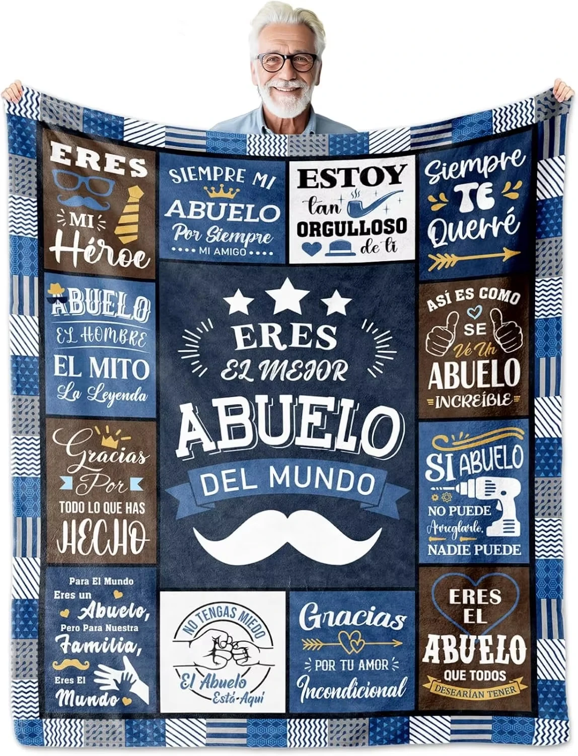 Manta Delgada de Regalo para Abuelo y Papá en Acción de Gracias, Aniversario, Cumpleaños, Día del Padre, Día de la Madre, Festival Familiar