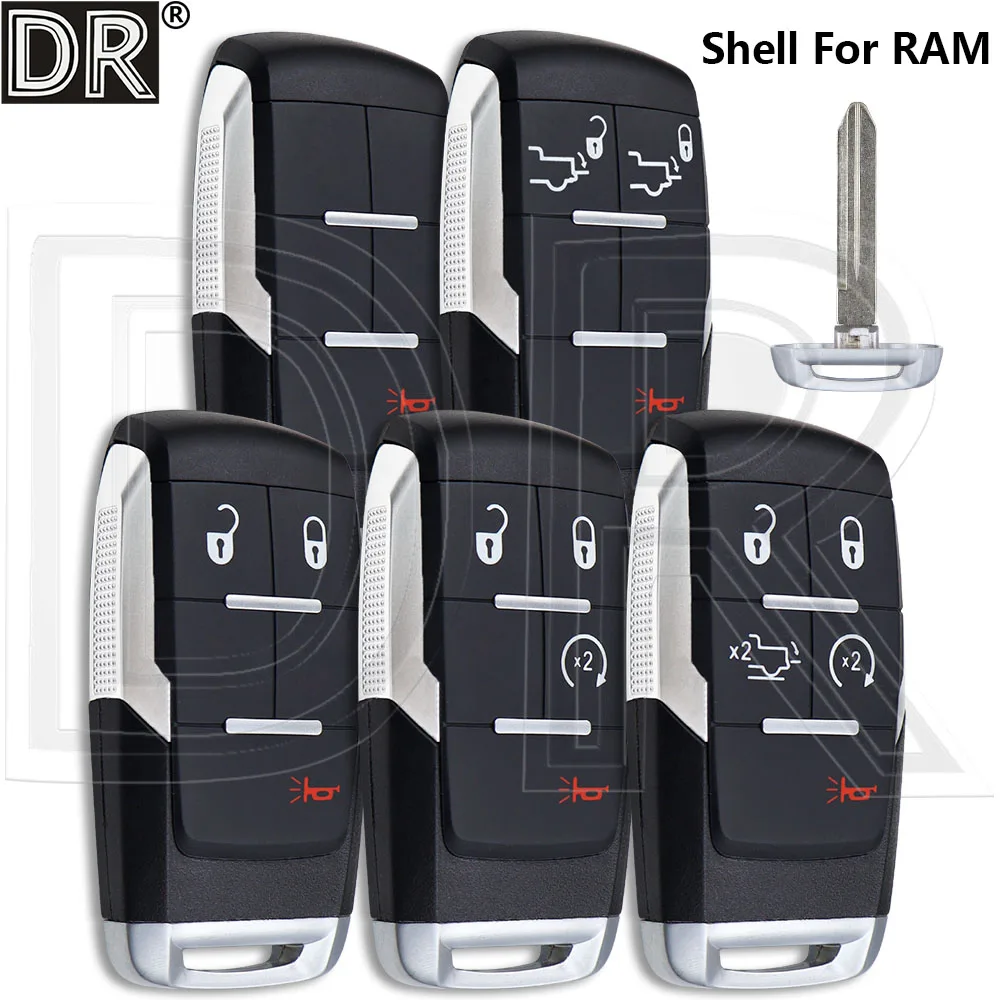 

Great Replacement Car Remote Key Shell Housing Case For Dodge RAM Pickup HD 2500 3500 4500 5500 2019-2024