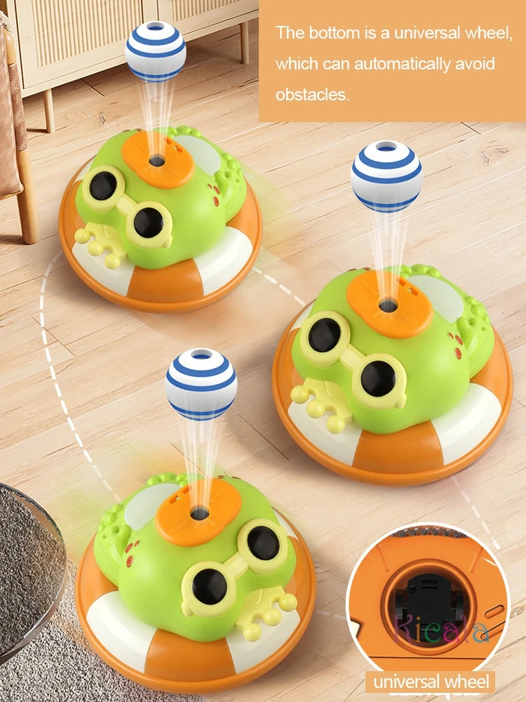 ลูกบอลลอยไฟฟ้าสําหรับเด็กช้างกบ Blow Ball หลีกเลี่ยงอุปสรรคอัตโนมัติ Interactive ของเล่นดนตรีพร้อมไฟ LED ของขวัญ