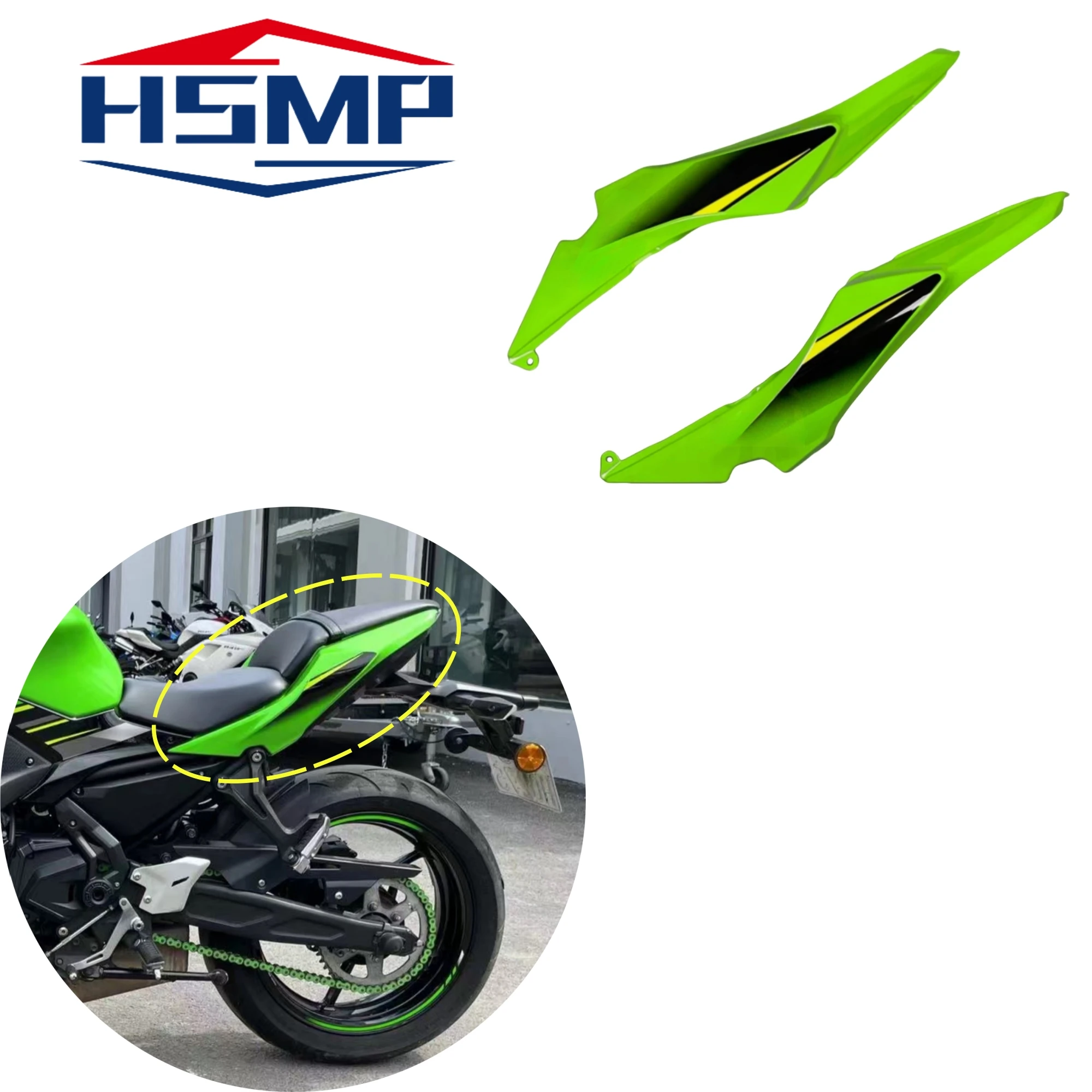 

Для Kawasaki Ninja 650 ER-6F 2017 2018 2019 аксессуары для корпуса мотоцикла задняя боковая обтекатель комплект корпуса из АБС-пластика