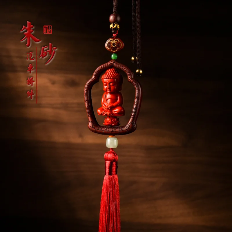 Buddha Guanyin Automobile Ornament Pendant National Style Tassel Car Hanging Ornaments Gifts for Men