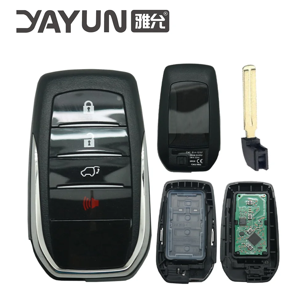 YAYUN AKTYC443-O SW4 3+1 Buttons with 8A Chip 433MHz Original Intelligent Remote Control For Toyota