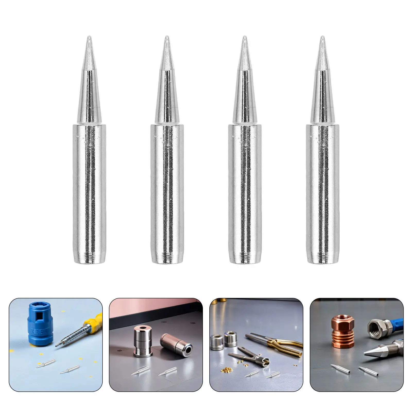 12 Pcs Soldering Tip Set High-performance Copper Iron Tips Kit Electronic Heat Replacement