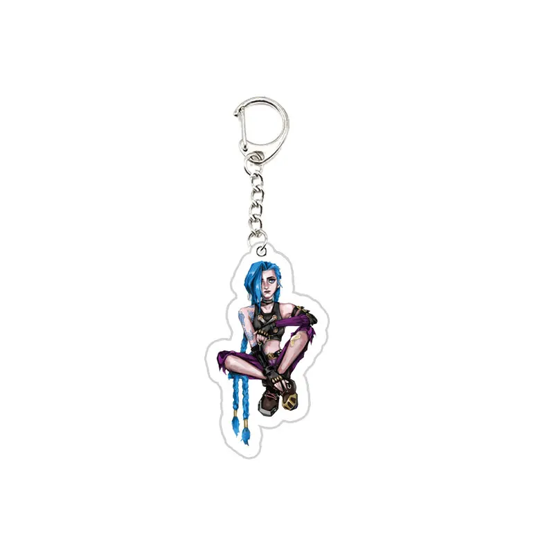 Acrylic Jinx Arcane Keychain Fashion Key Ring