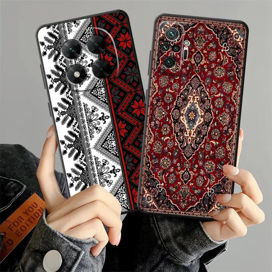 Retro Oriental Rug Art Case for Xiaomi Redmi Note 15 Pro Plus 8 Note 14 13 9S 12S 14 10 Lite 12 11S 9 11 Phone Cover