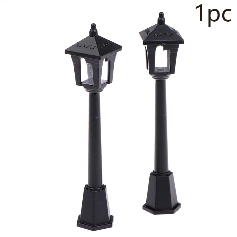 (G)Miniature Street Lamp Post LED Light Christma Park Bench & Streetlight Micro Landscape Fairy Garden Ornament Dollhouse Decor