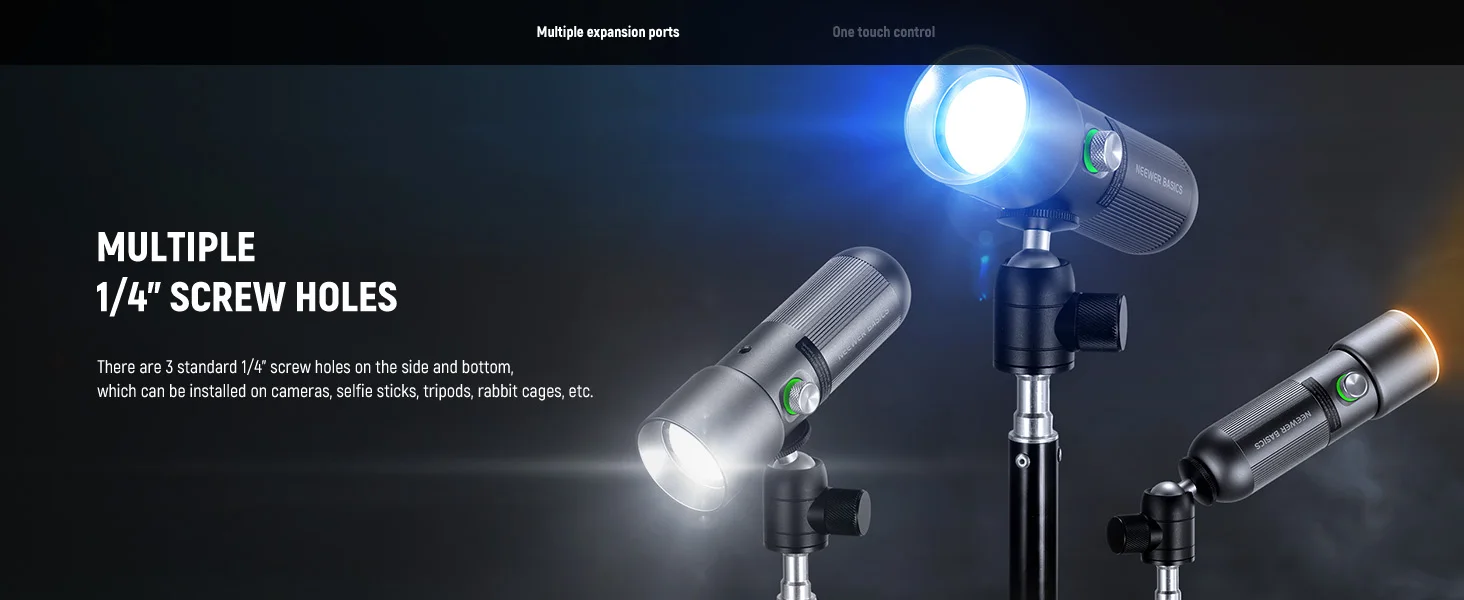 NEEWER BASICS FL10 LED-Fotografie-Taschenlampe mit 4 Farben/20 Gobo-Filtern/7500 mAh, 10 W tragbarer LED-Videoscheinwerfer – Detail 7