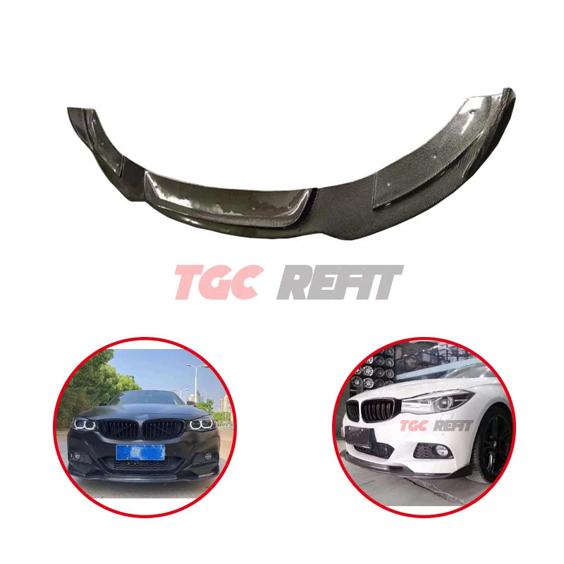 

For BMW 3 Series GT F34 Real Carbon Fiber Lip Front Splitter Carbon High Quality Front Spoiler Front Bumper Lip Chin