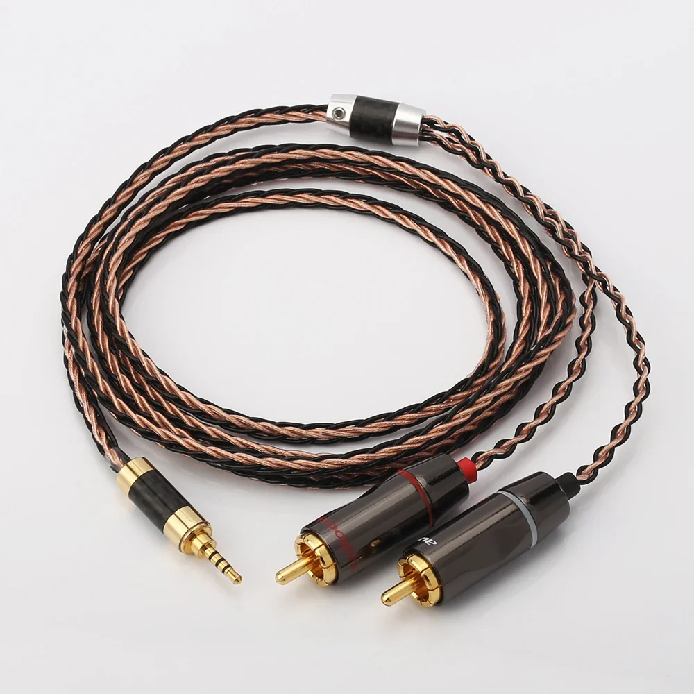 Audiocrast Hifi 2,5 mm TRRS balanceado para 2 cabos RCA macho para Astell & Kern AK100II, AK120II, AK240, AK380, AK320, DP-X1
