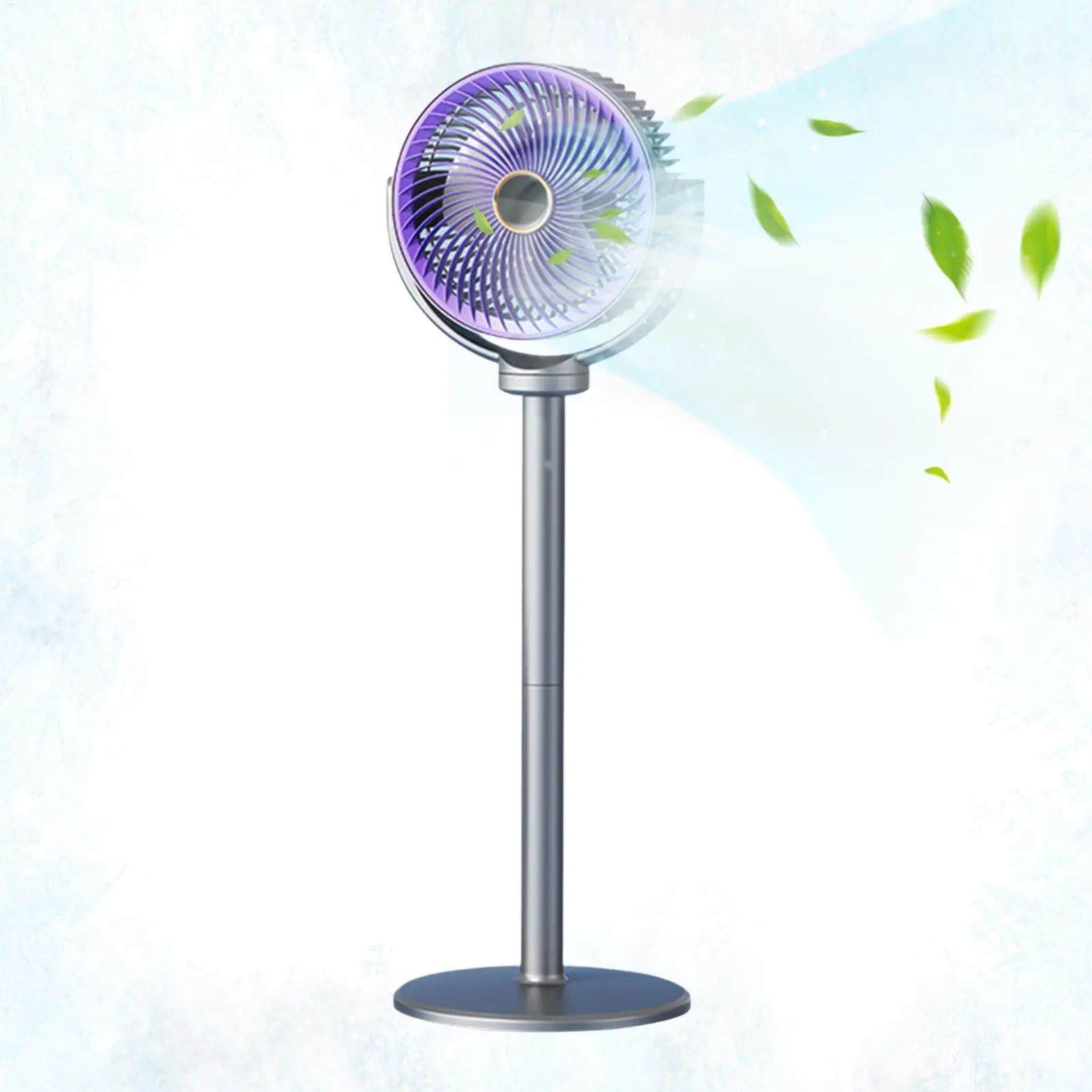 Bedroom 5-Speed Height Adjustable Portable USB Rechargeable Cooling Standing Fan  Tabletop/Floor Fan Air Circulator Fan
