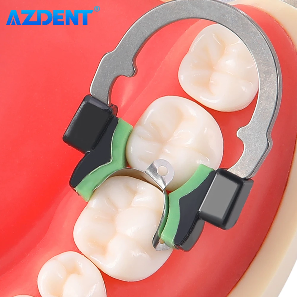 Zestaw matryc dentystycznych segmentowych AZDENT Matrices Clip Ring Matrix Bands Kliny dentystyczne Plastikowe narzędzie stomatologiczne