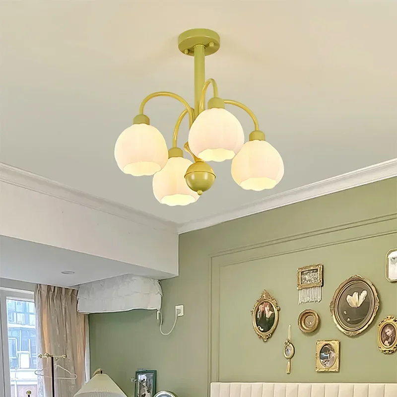

Nordic Milk White LED Chandelier for Living Dining Room Coffee Tables Study Bedroom Pendant Lights Home Decor Lusters Luminaires
