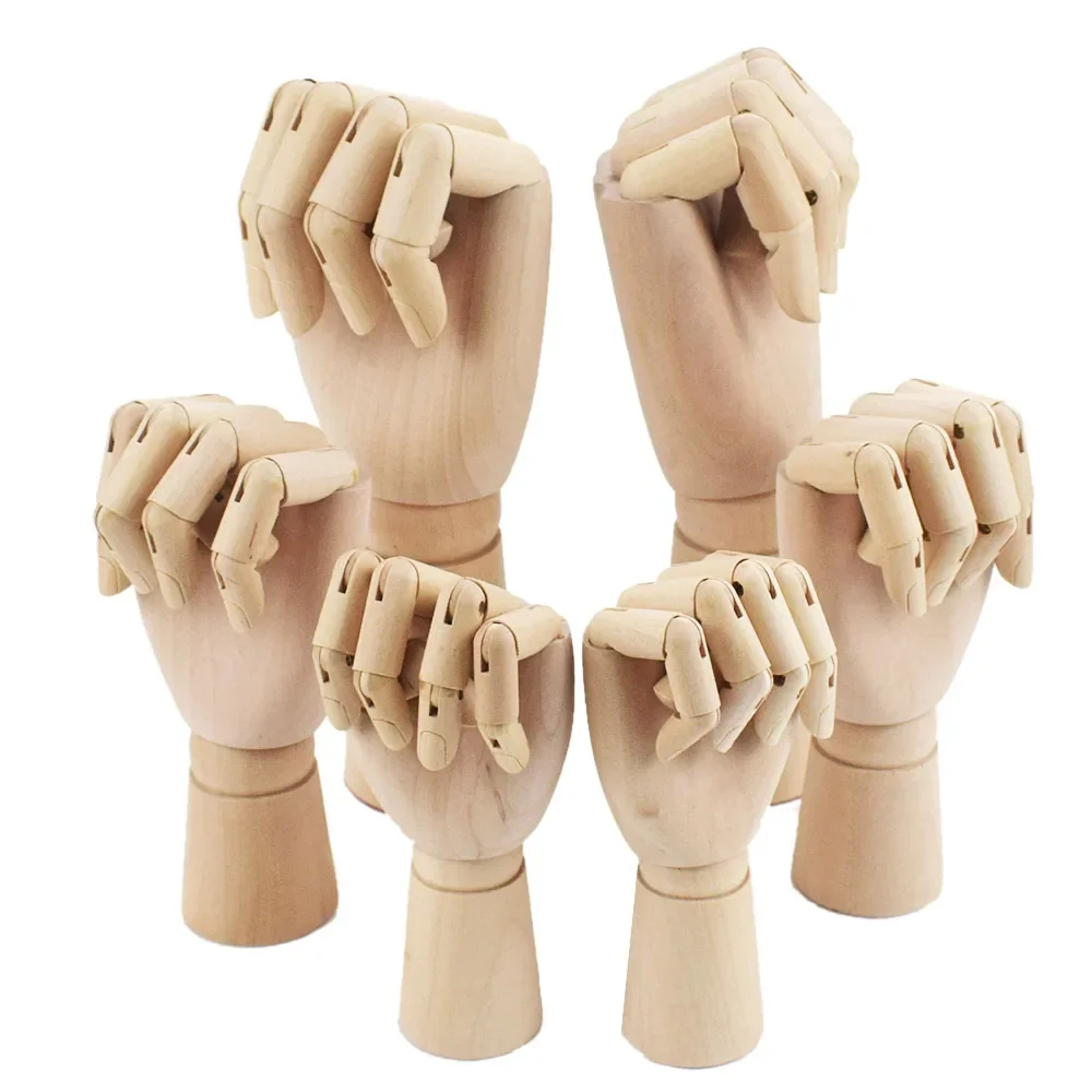 1PC Drawing Sketch Mannequin Model Home Decor Human Artist Models Wooden Mannequin 7/8/10/12Inches Tall Wooden Hand