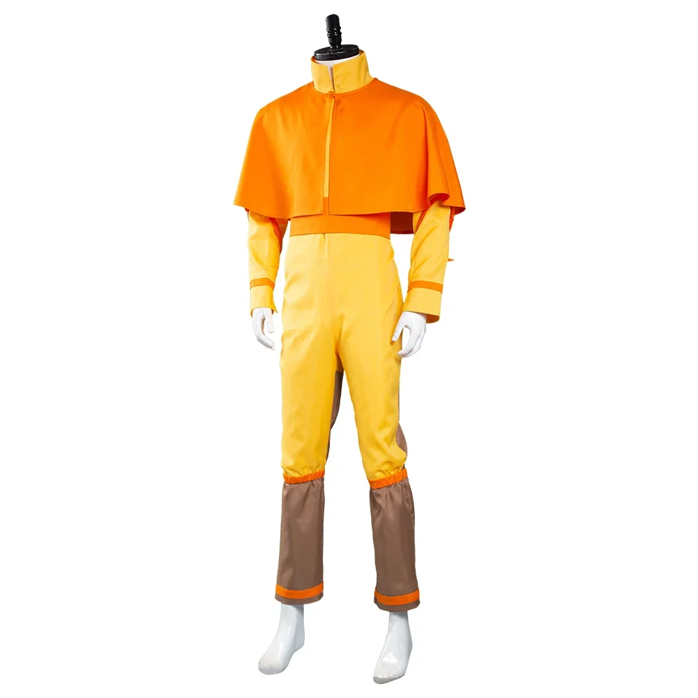 Avatar:The Last Airbender Avatar Aang Cosplay Costume Jumpsuit Outfits Halloween Carnival Suit