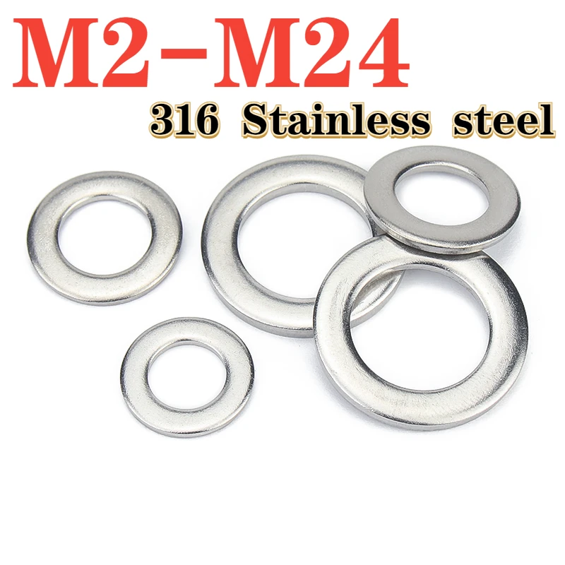 316 A4-70 Stainless Steel M2 M2.5 M3 M4 M6 M8 M10 M12 M14 M16 M18 M20 M22 M24 Flat Washer Size Ultra Wide Flat Washer Washer