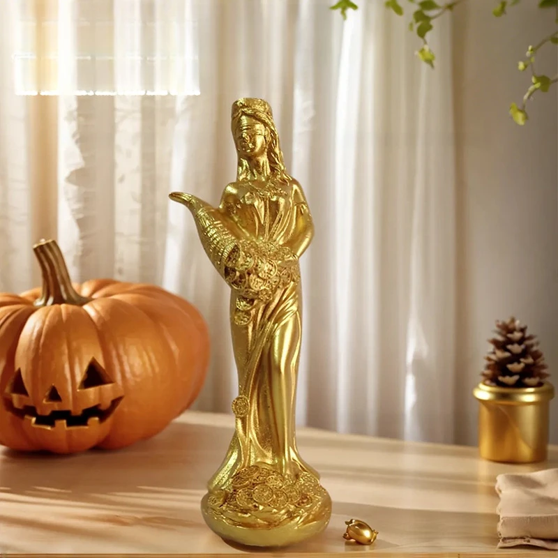 

Statue model of the Goddess of Wealth for living room, office decoration, resin statue, handicraft, decorative item