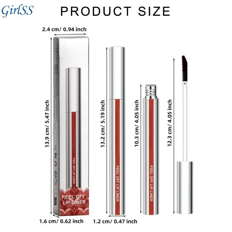 Złuszczająca się plama z ust Wodoodporna, trwała odklejająca się konturówka do ust Wytatuowana, nieprzywierająca kolorowa maska