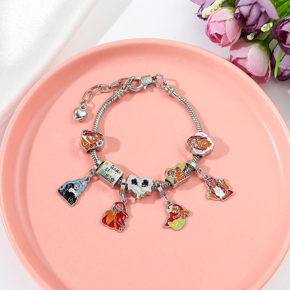 Karol G Mañana Sera Bonito Charms سوار موضة لطيف المغني الخرز قلادة الإسورة النساء المعادن المينا سلاسل اليد مجوهرات هدايا