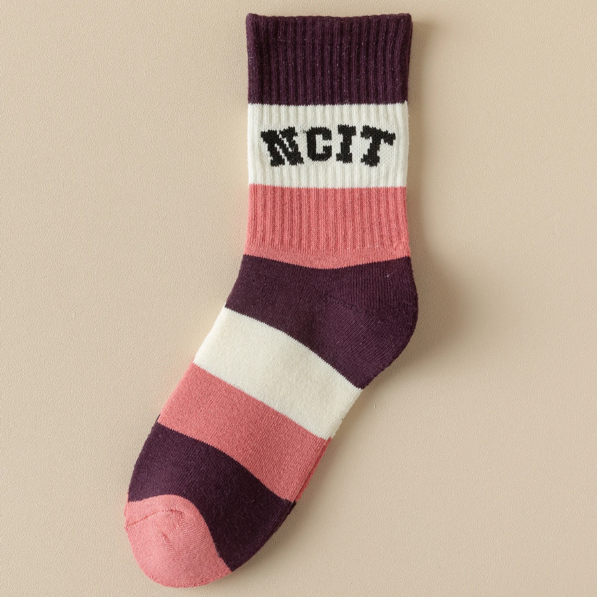 W Letter Ribbed Tube Comfy Training Long Short Stretch Outdoor Lady Hip Hop Tube Socks Gym Ankle Socks Athletic Streetwear