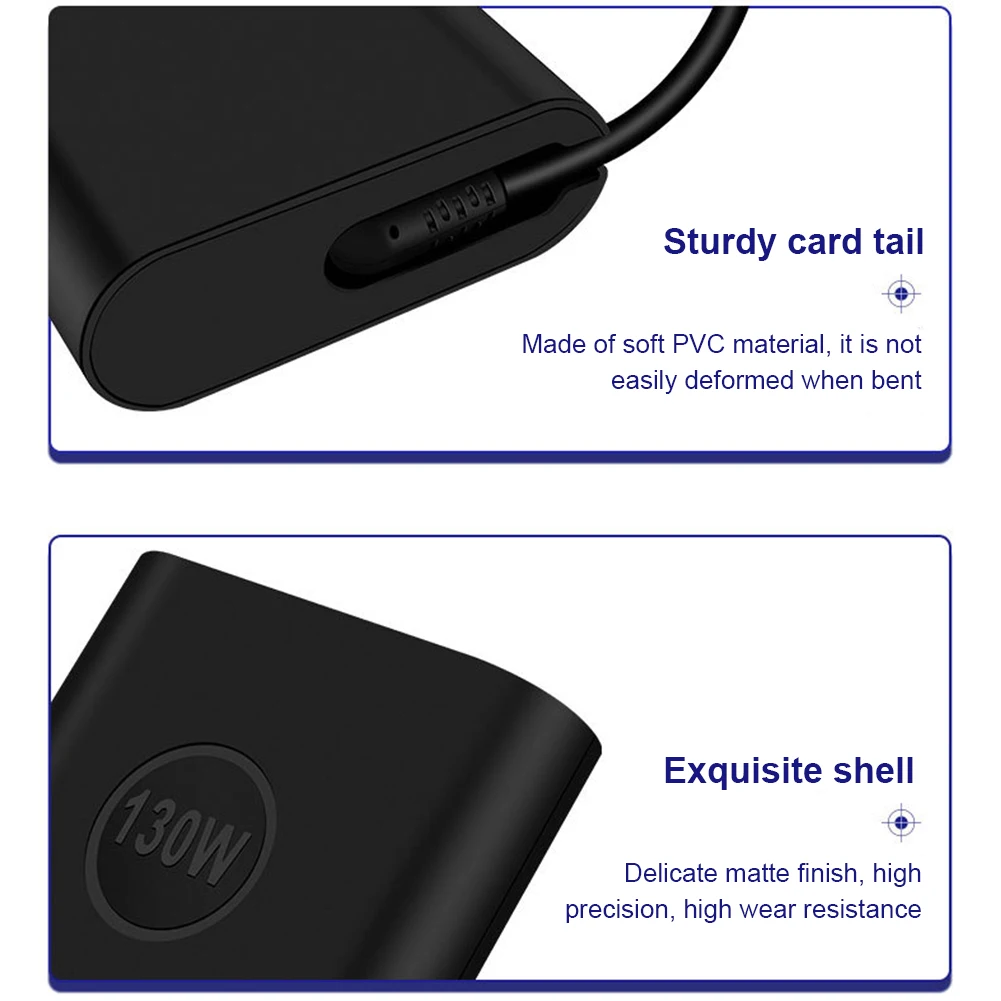 

130W USB-C Type C AC Laptop Adapter Power Charger 20V 6.5A for Dell XPS 15 9500 9510 9520 for Dell Precision 5550 5750 3560
