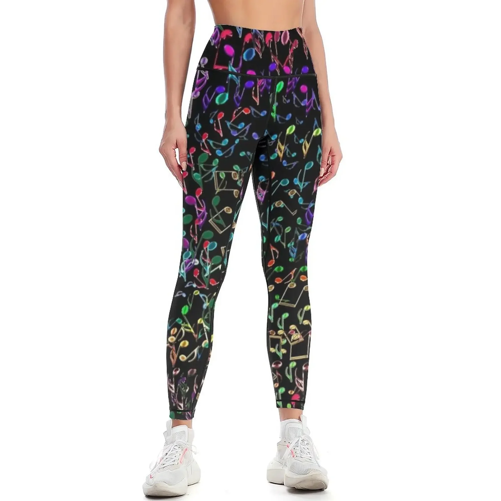 Dark and Chaotic Musical Notes Leggings legging gym sportswear for gym Womens Leggings